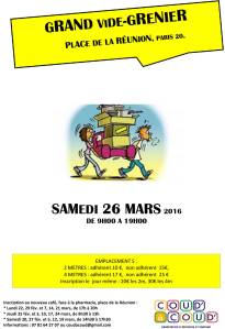 Vide-grenier place de la Réunion Paris 20. Samedi